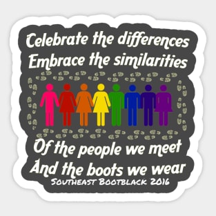 Celebrate the difference Sticker